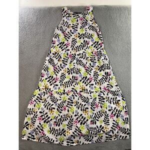 Gundrun Sjoden Dress Womens XS Midi Floral‎ Tank Cotton Pockets Summer Vacation